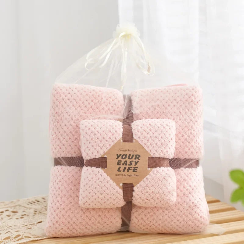serviettes bain pointillées moderne beige rose gris douces absorbantes rapide séchage machine