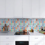 papier peint autocollant multicolore moderne motifs géométriques floraux imperméable résistant l'huile 40cmX10m