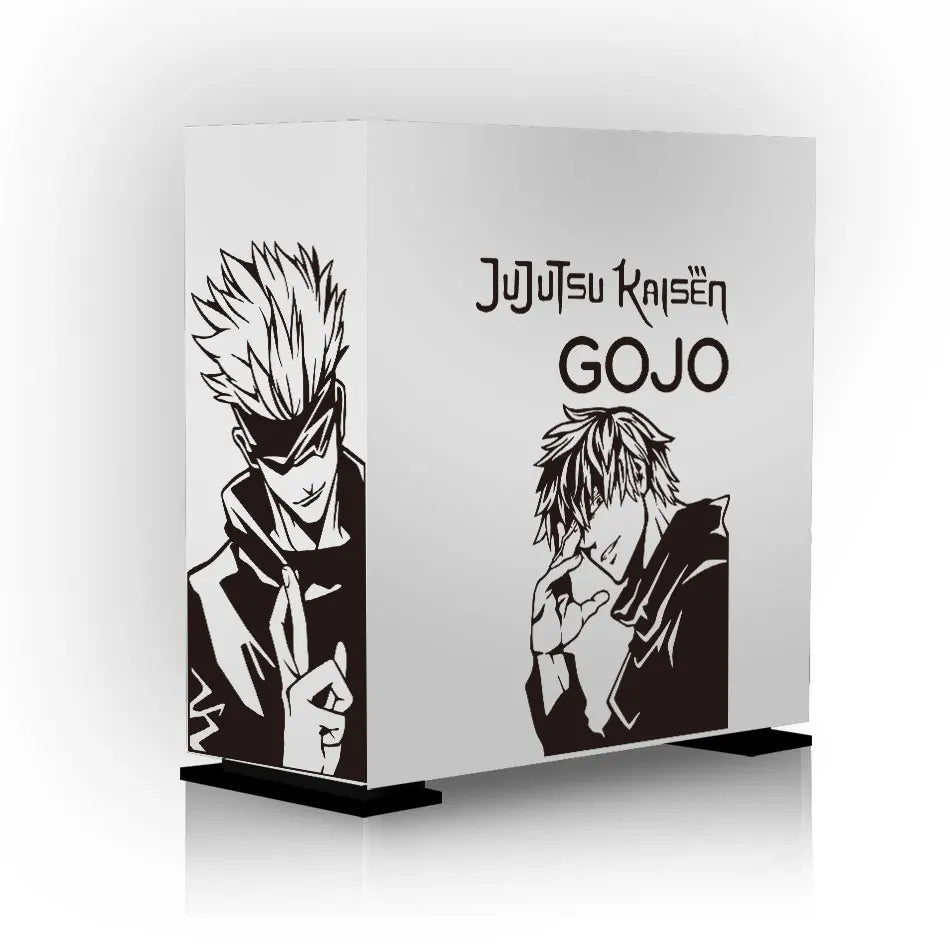 autocollants graphiques anime gojo yuji blanc noir décoration boîte rangement modernes stickers opaques
