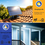 lampe solaire murale extérieure 112 led ip65 étanche capteur mouvement automatique moderne noire
