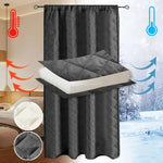 rideaux romains deux panneaux motif losange gris foncé isolation thermique moderne