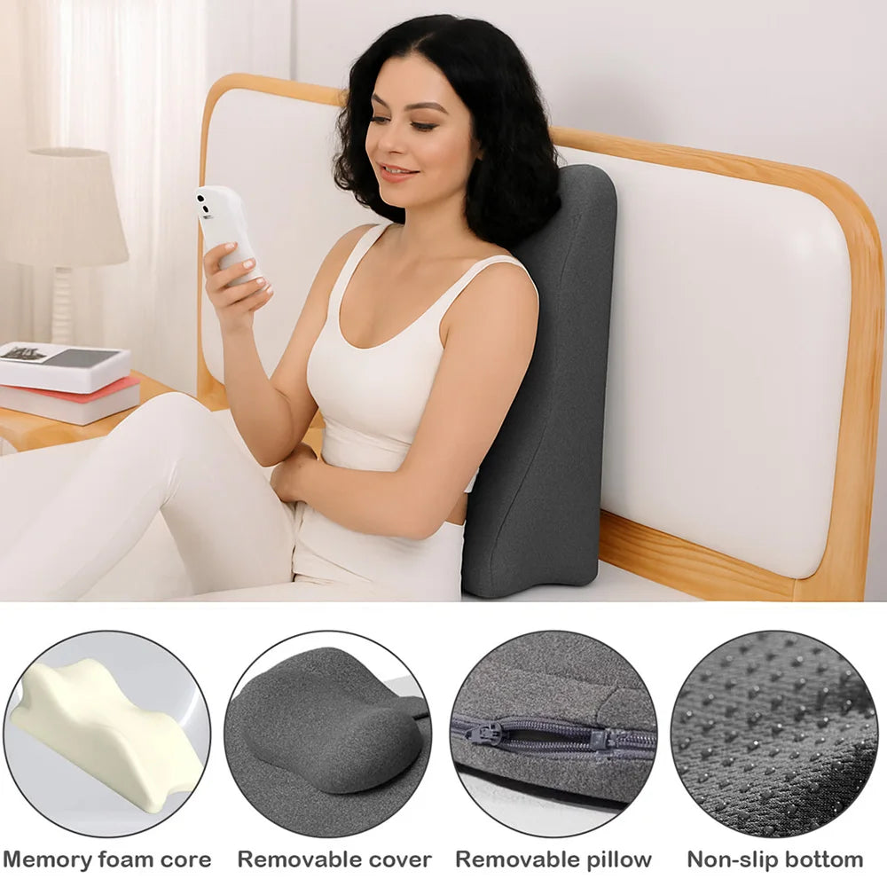 coussin ergonomique multifonctionnel memory foam noir blanc support dos jambes oreiller pieds moderne