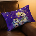 housse coussin imprimée polyester nuages animaux mignons rose blanc 30x50cm 40x60cm 48x74cm 50x70cm double