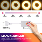 ruban lumineux led blanc lisse moderne clips interrupteur manuel adaptable eu us uk
