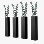 planteurs murals bois noirs modernes plantes intérieur extérieur minimaliste