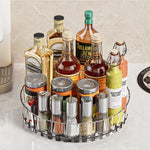 organisateur rotatif épices moderne transparent gris vert blanc kitchen storage minimaliste