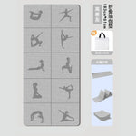 tapis yoga pliable rose corail motif géométrique moderne 80cm 183cm tpe FITNESS yoga maison