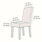 housses chaise feuilles imprimées gris moderne protection durable 38 48cm fixations élégantes 1pc 6pcs