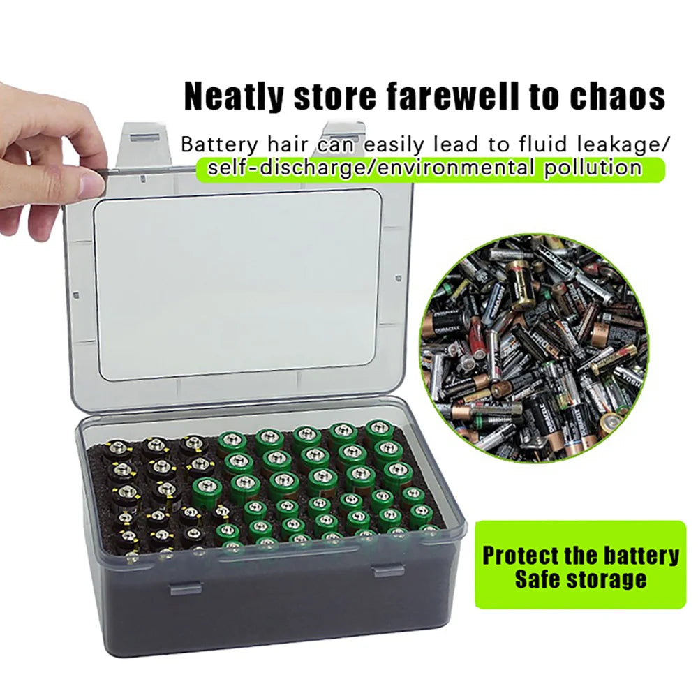 boîte rangement batteries aa aaa 24 30 emplacements mousse noire transparente pratique