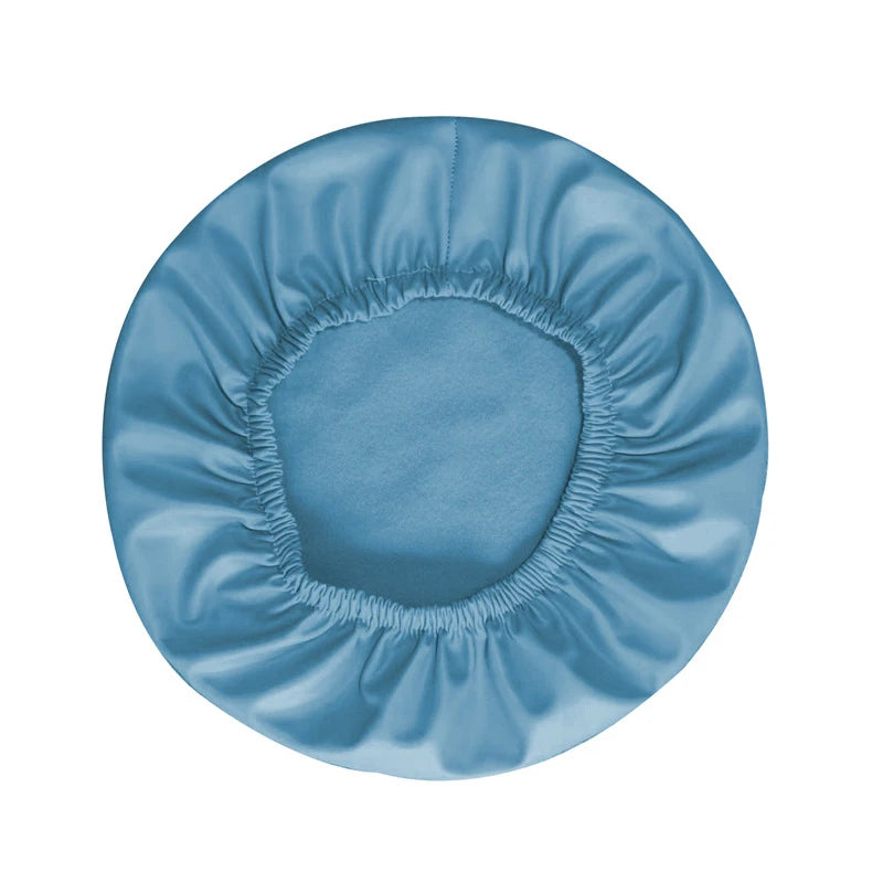 housse coussin tabouret rond velours beige moderne fixation protection siège fauteuil salon