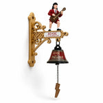 cloche murale acdc or rouge figurine angus young sonnette décoration vintage métal figurine rock