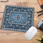 tapis souris persan rouge noir bleu beige antidérapant 22x18cm classique ethnique