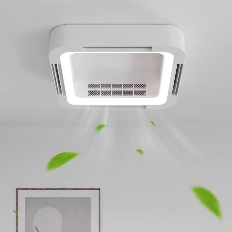lampe moderne blanche rectangulaire sans ventilateur invisible éclairage led silencieux certification vde ul rohs