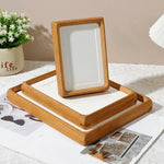 cadre photo rectangle bois naturel classique minimaliste blanc matrice blanche 10 inch a4