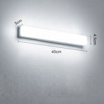 luminaire led moderne 40cm 20cm blanc froid chaud miroir mural éclairage chambre cuisine