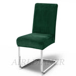 housse chaise velours doux beige moderne poignées serrage extérieur mariage banquet