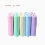 serviette bain imprimée coeurs rose violet jaune bleu moderne 70x120cm absorption rapide lavable machine