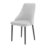 housse chaise velours gris moderne anti poussière couvrante restaurant mariage
