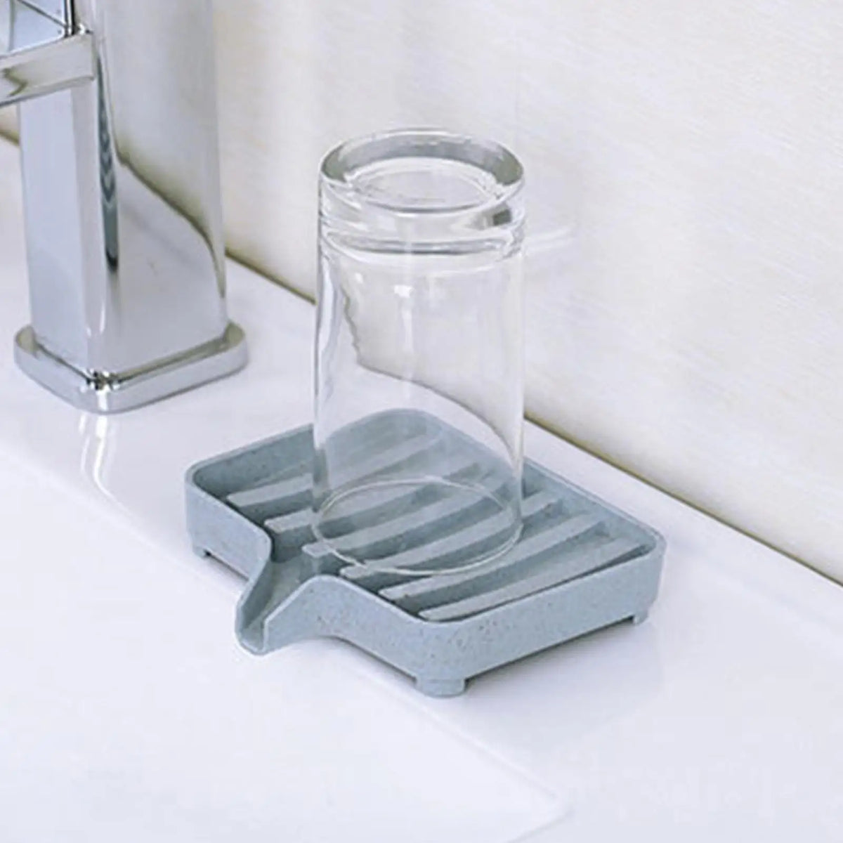 porte savon moderne vert clair adhésif respectueux environnement texture granulée minimaliste