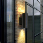 lampe murale led moderne 10w 20w noir mat ip65 étanche 90mm 160mm