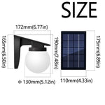 lampe solaire murale ip65 panneau solaire globe lumineux noir blanc