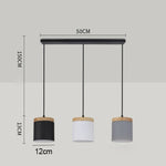 suspension lumineuse moderne minimaliste noir gris blanc matériaux aluminium éclairage led pendentif restaurant cuisine