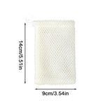 sac savon blanc rose maille fine ruban simple pratique douche