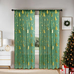 rideaux transparents festif motif flocons noel merry christmas rouge doré français moderne chambre salon