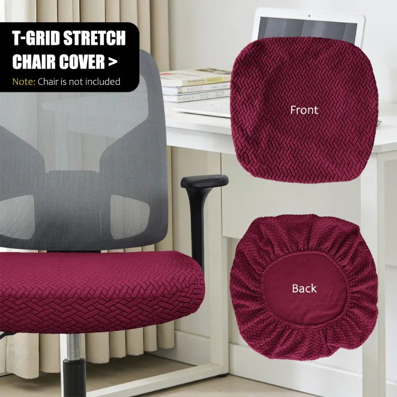 housse chaise noire tissu géométrique moderne polyester accueil 46 53cm