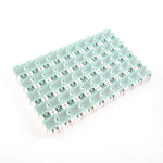 boîtes rangement électroniques transparentes vert rouge bleu jaune noir pratiques clips compactes