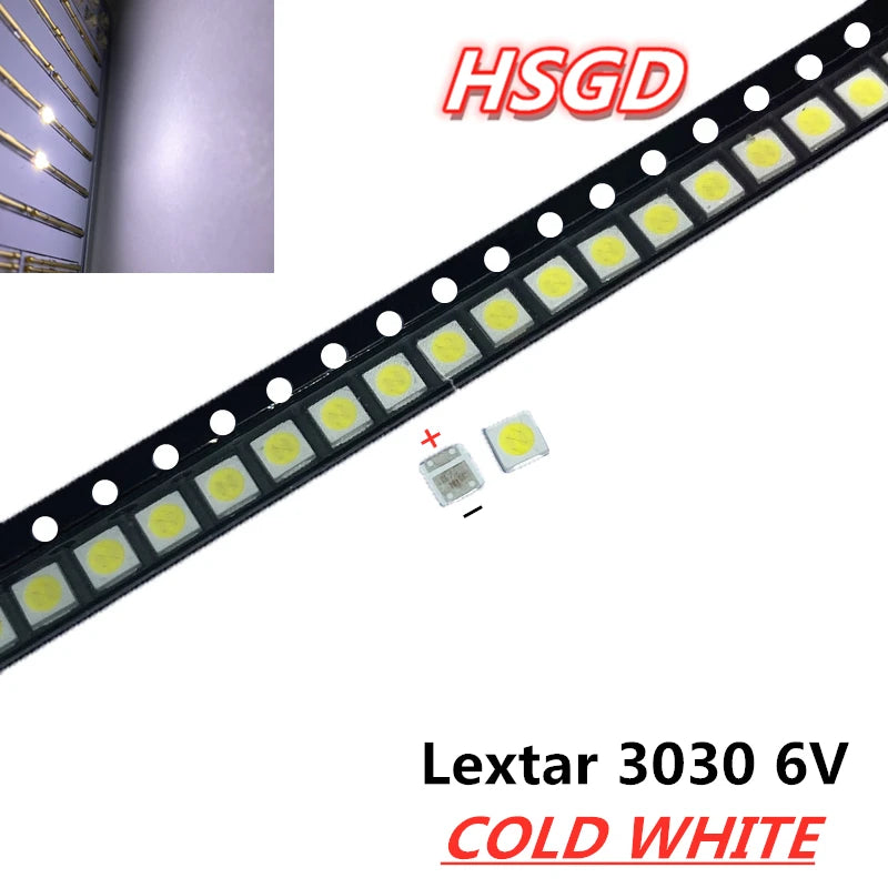 Leds 3030 blanc froid 18w 97lm 6v surface mount tv lcd backlight repair pack