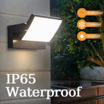 Lampe murale extérieure LED moderne capteur lumière ip65 fixations murales texturées