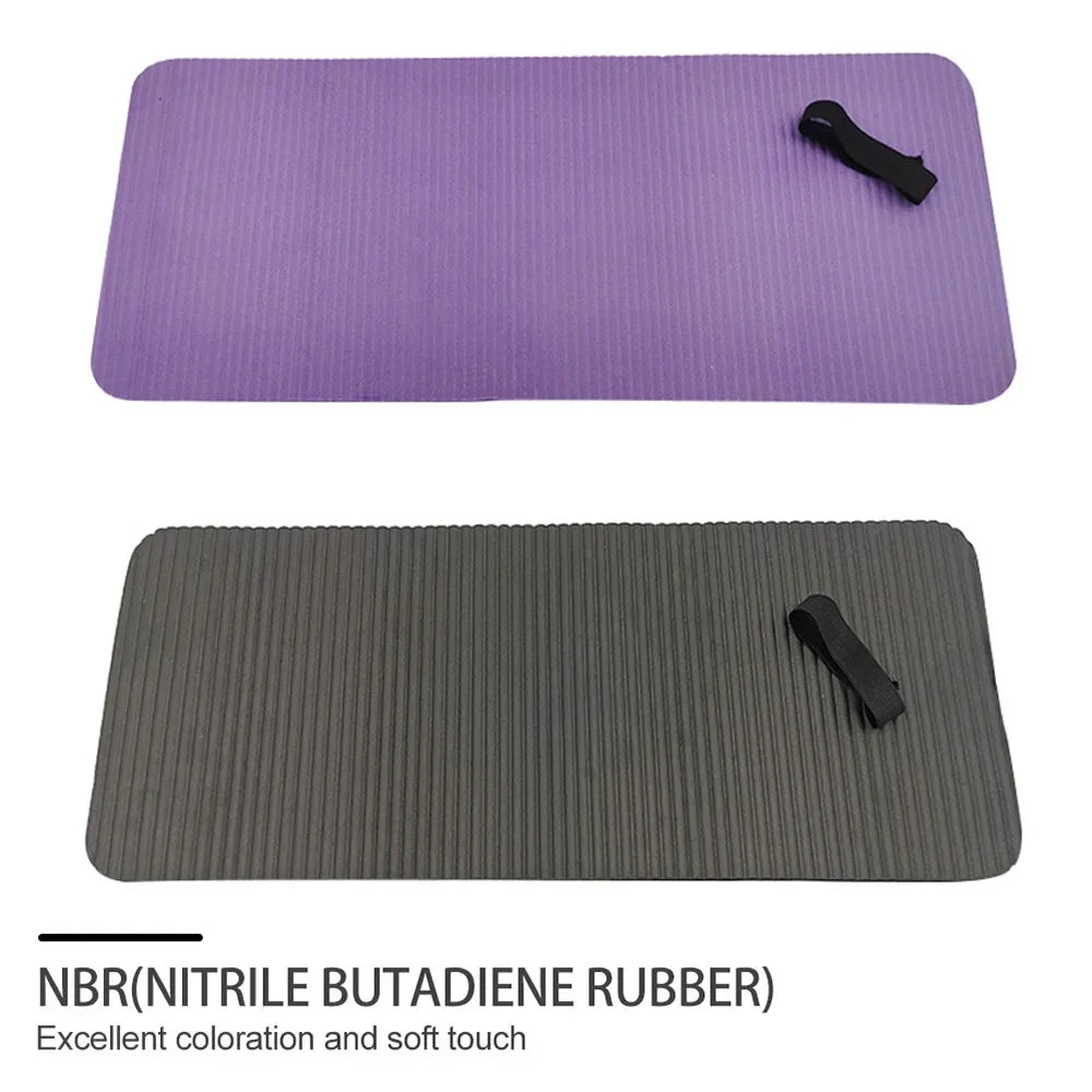 tapis yoga violet rayures moderne 25cm 60cm poignée noire yoga fitness