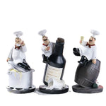 statue cuisinier uniforme chapeau tablier décoration pâtisserie humoristique blanc rouge gris opacité