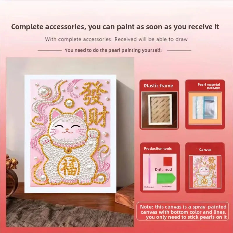 tableau décoratif château blanches rose doré art féerique décoration enfant adulte