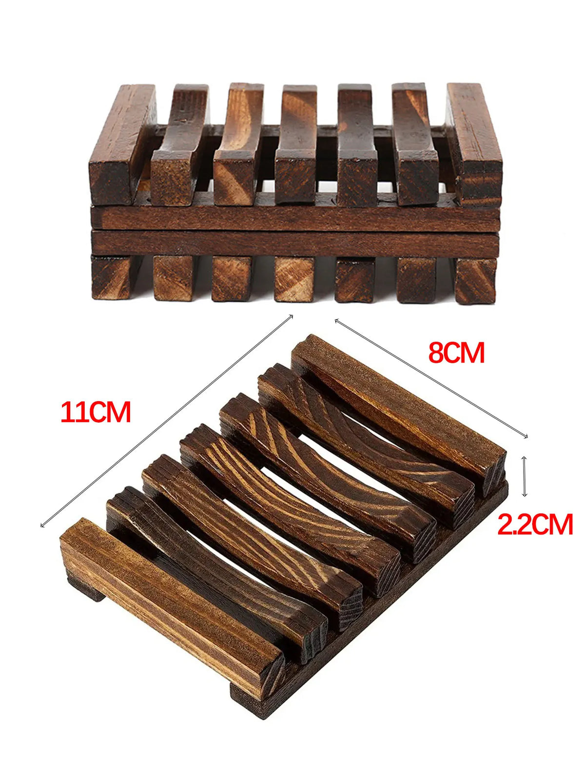 support savon bois naturel rustique ondulé anti moisissure salle bain minimaliste boîte rangement drainage