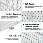 tapis bain blanc anti dérapant coussin tête ventouses alvéoles moderne sécurité salle bain
