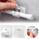 crochet mural adhésif transparent blanc moderne rangement multi usages pack 2pcs
