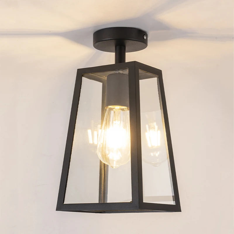 lampe suspension moderne noire transparente fixée mur éclairage quotidien led interrupteur bouton