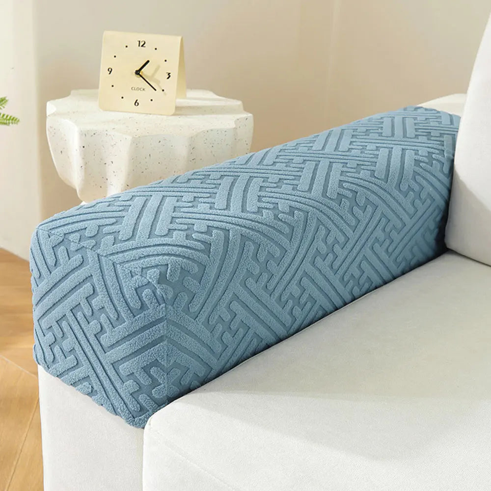 couvre accoudoirs canapé moderne doux polyester coton couleur gris rose bleu clair vert pastel