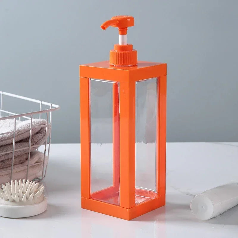 distributeur savon liquide orange blanc noir transparent moderne minimaliste 750ml 1000ml 500ml Pompe conteneur