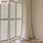 rideau blanc moderne semi transparent polyester maison 120cm 160cm 200cm 240cm 320cm 390cm