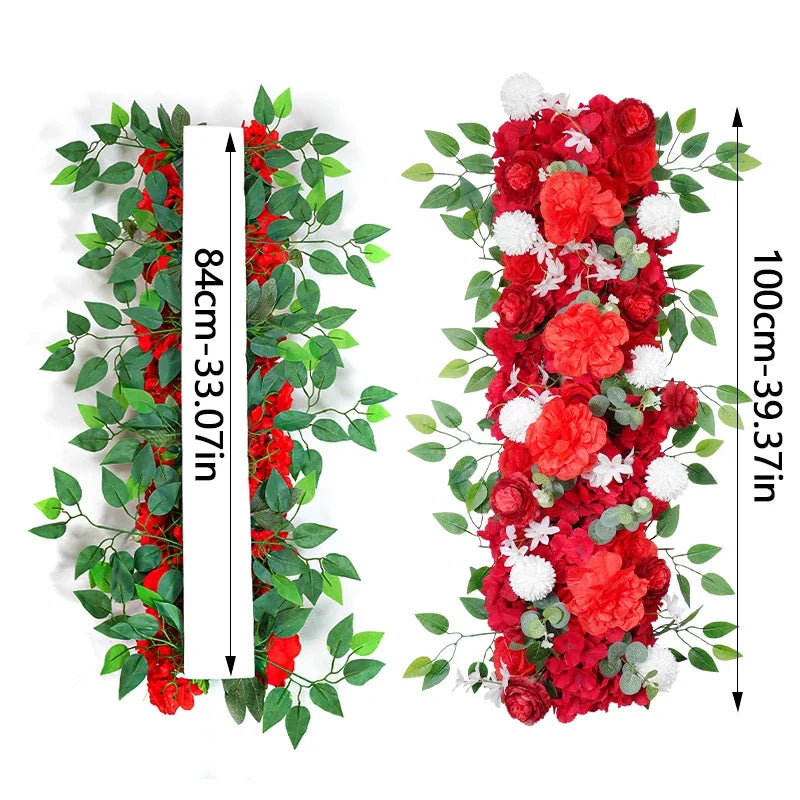 décoration murale florale artificielle arches romantique roses pivoines feuilles vertes mariage intérieur exposition
