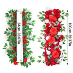 décoration murale florale artificielle arches romantique roses pivoines feuilles vertes mariage intérieur exposition
