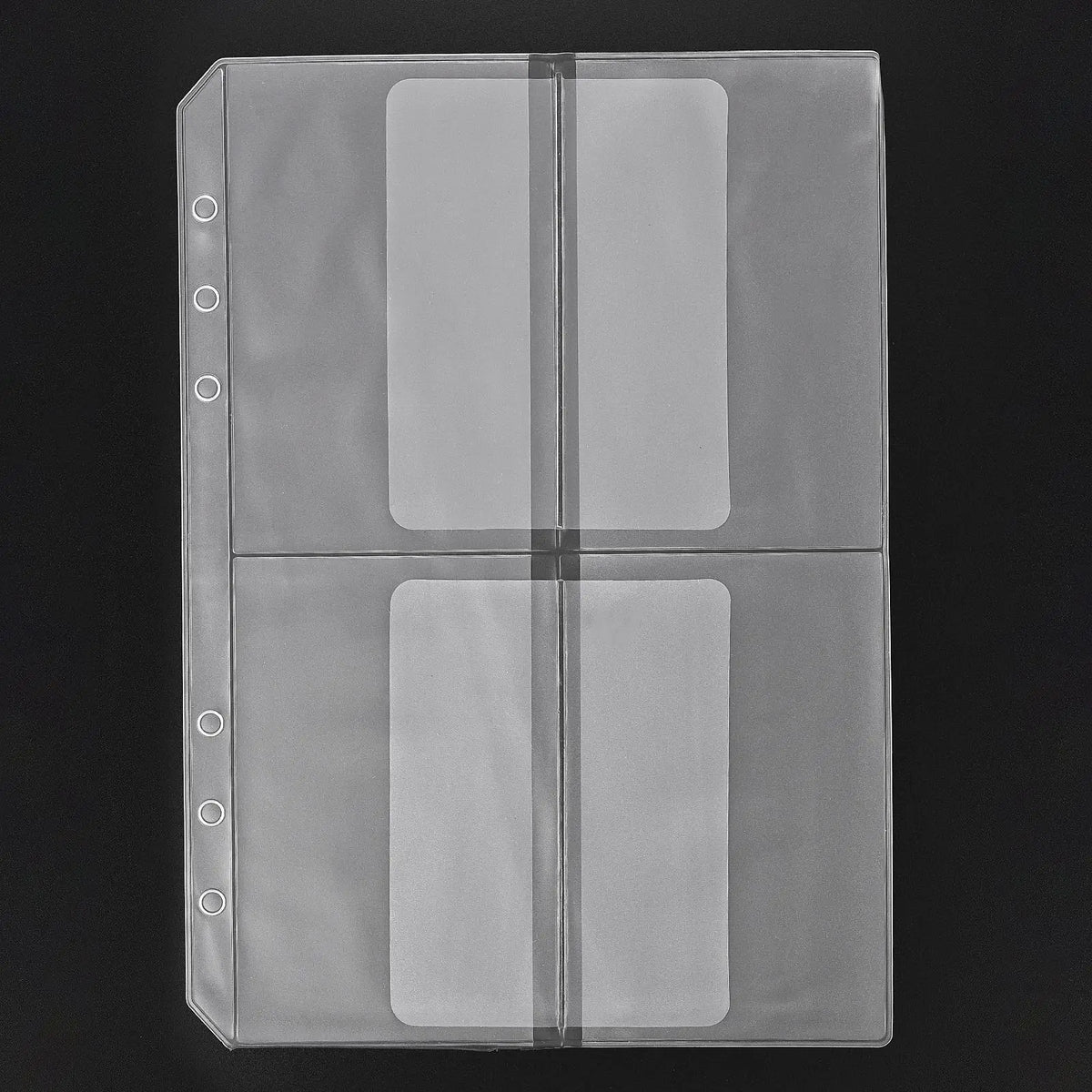 album scrapbooking pochettes transparentes anneaux métalliques rangement diy estampage modernes cartes imprimées plastique lisse