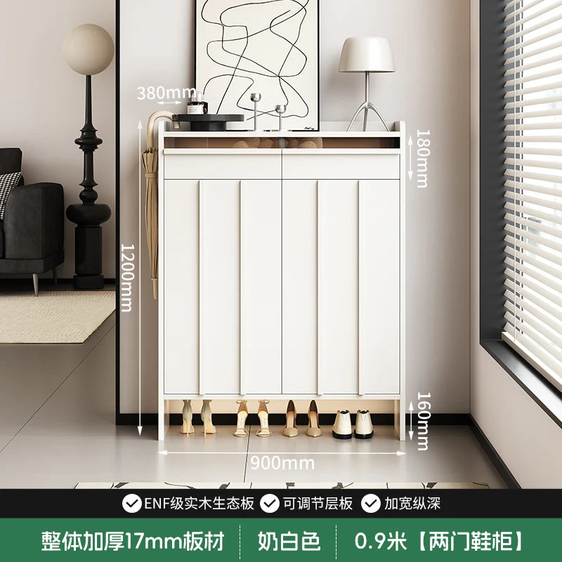 meuble entrée moderne noir panneaux verticaux lisses rangement tabouret coussin plaques mesure