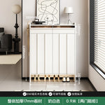 meuble entrée moderne noir panneaux verticaux lisses rangement tabouret coussin plaques mesure