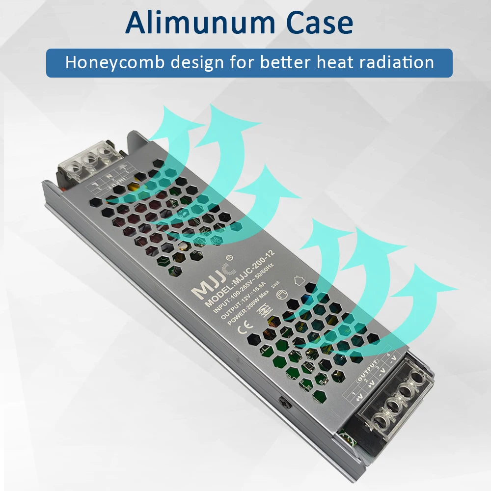 alimentation électrique 12v 24v 60w 100w 200w 300w 400w led industriel fixations vis connecteurs