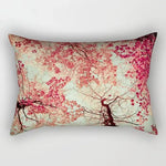 coussin rectangulaire décoratif motif feuilles tropicales fleurs papillons moderne chambre salon maison 30x50cm