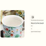distributeur savon liquide fleurs stylisées blanc orange vert rouge doré opacité vintage